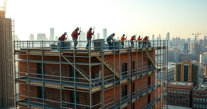 Andaimes para Fachadas: Escolha e Segurança Essenciais em Obras Andaimes para Fachadas: Escolha e Segurança Essenciais em Obras